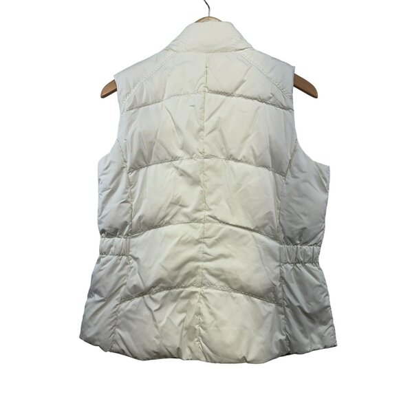 Eddie Bauer Womens Premium Goose Down Quilted Vest S Ivory - Picture 5 of 8